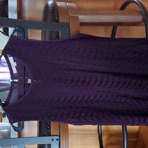 XL LOFT Purple Sleeveless Blouse